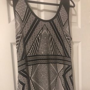 Gorgeous sheer black and white Aztec print dress